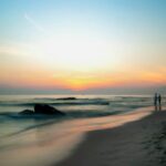 Plage au coucher du soleil à Hua Hin, Thaïlande